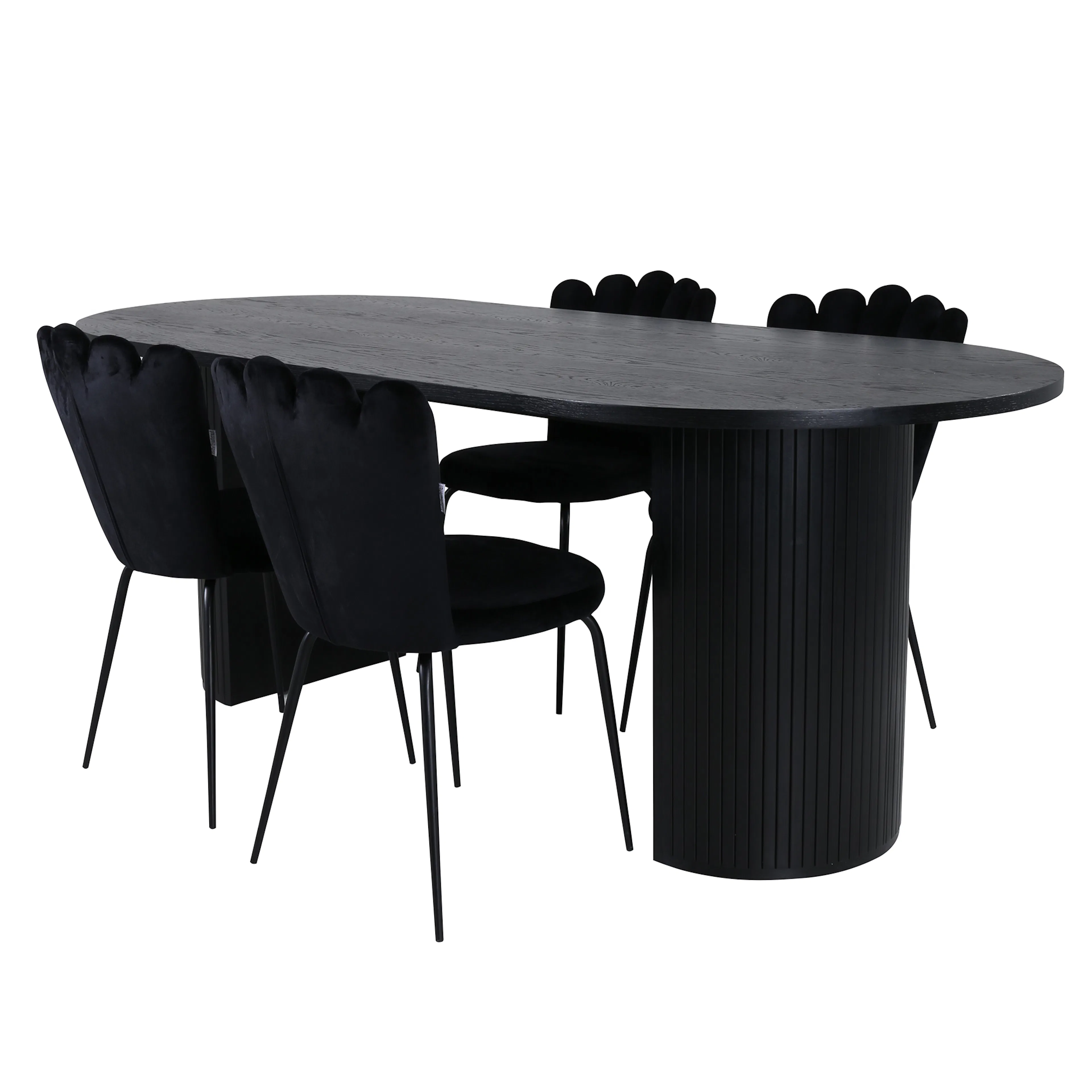 Matgrupp Venture Home Bianca med 4 Limhamn Light Stolar