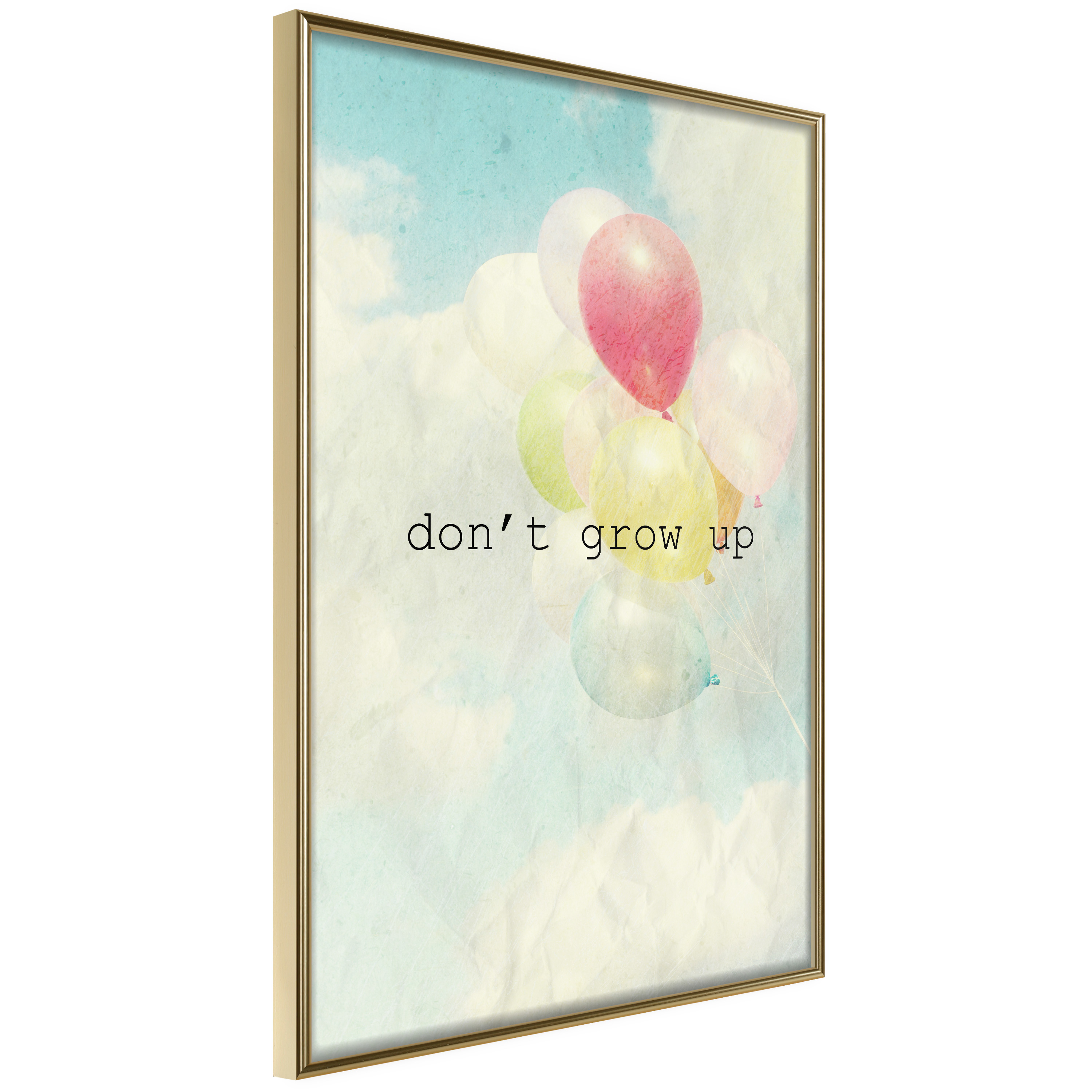Affisch - Don't Grow Up [Poster] 30x45 Guld ram, 30x45 cm