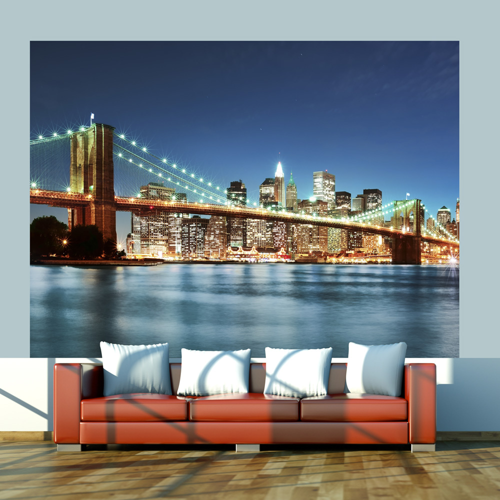 Fototapet Arkiio Mousserande Brooklyn Bridge
