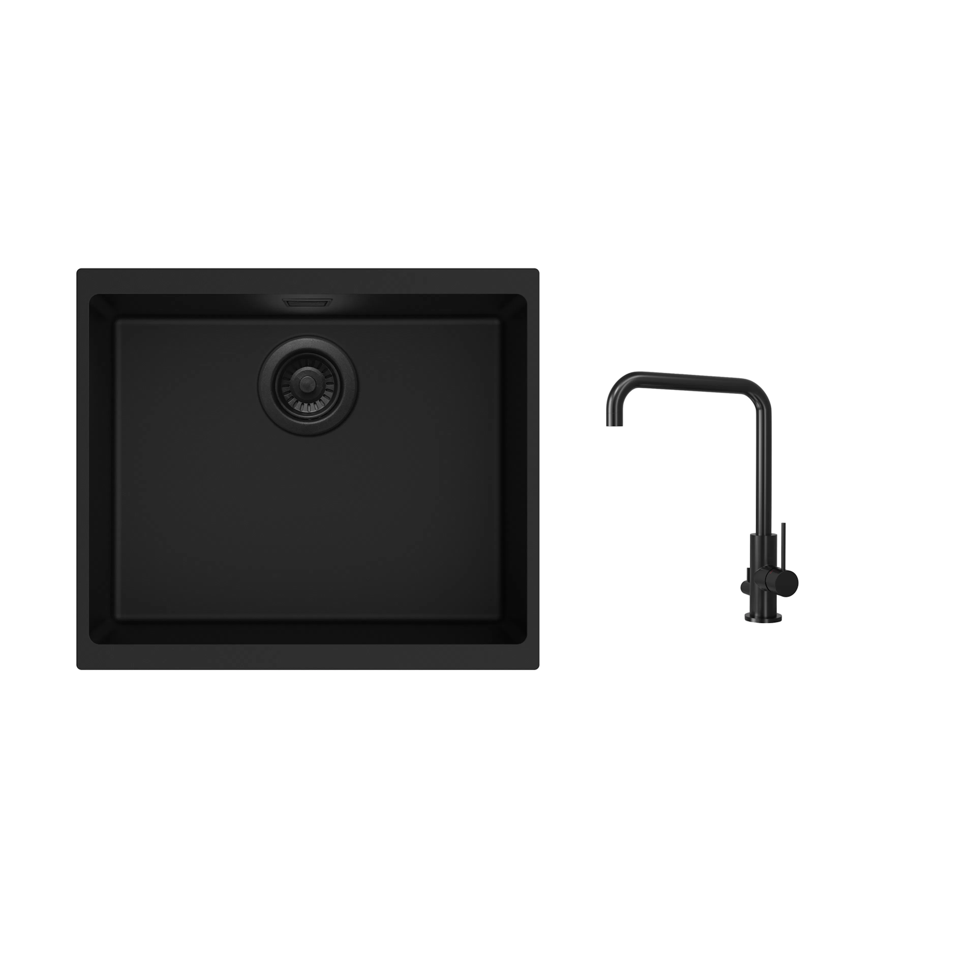 Diskho Stala CEG-E50B med Köksblandare Scandtap Steel Mood D