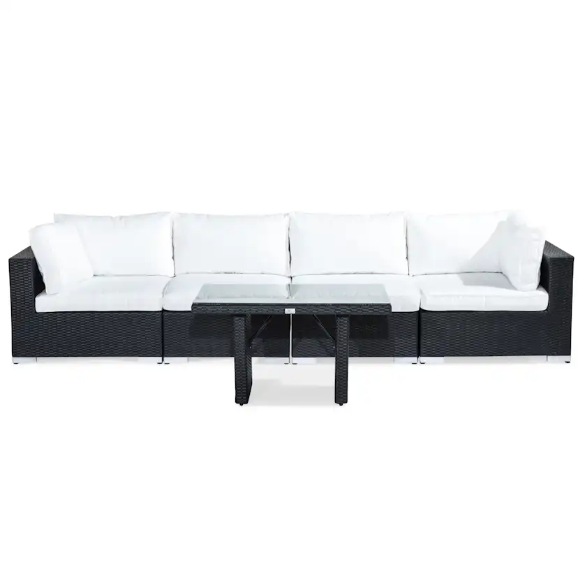 Loungegrupp Comfort Garden Bahamas 4-sits Rak med Utebord 100x60 Utomhus