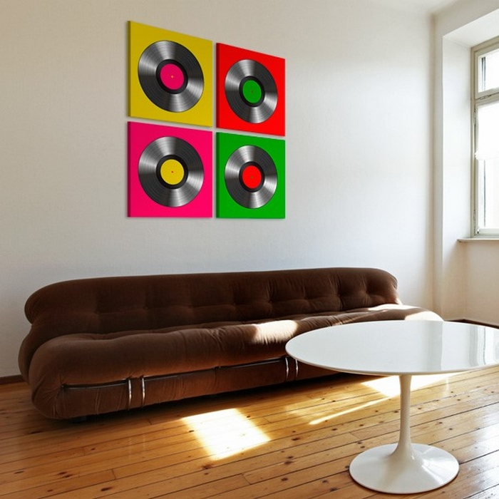 Tavla - Vinyler Popkonst 40x40 40x40 cm
