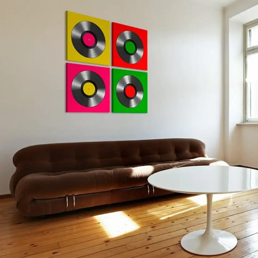 Tavla - Vinyler Popkonst 40x40 40x40 cm