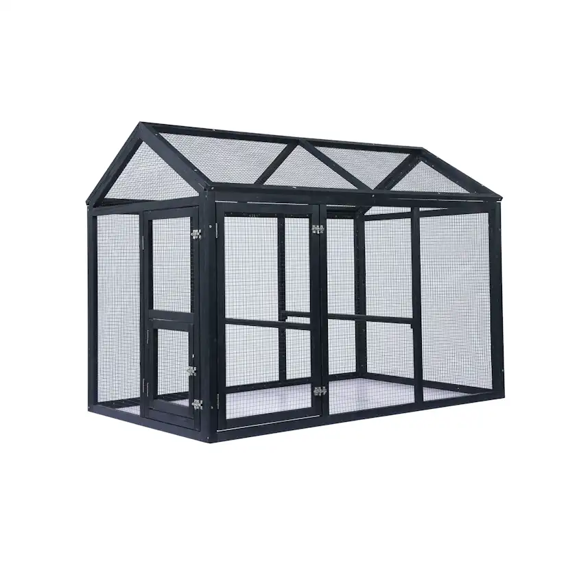 Kaninbur Hortus Svart 140 x 85 x 108 cm