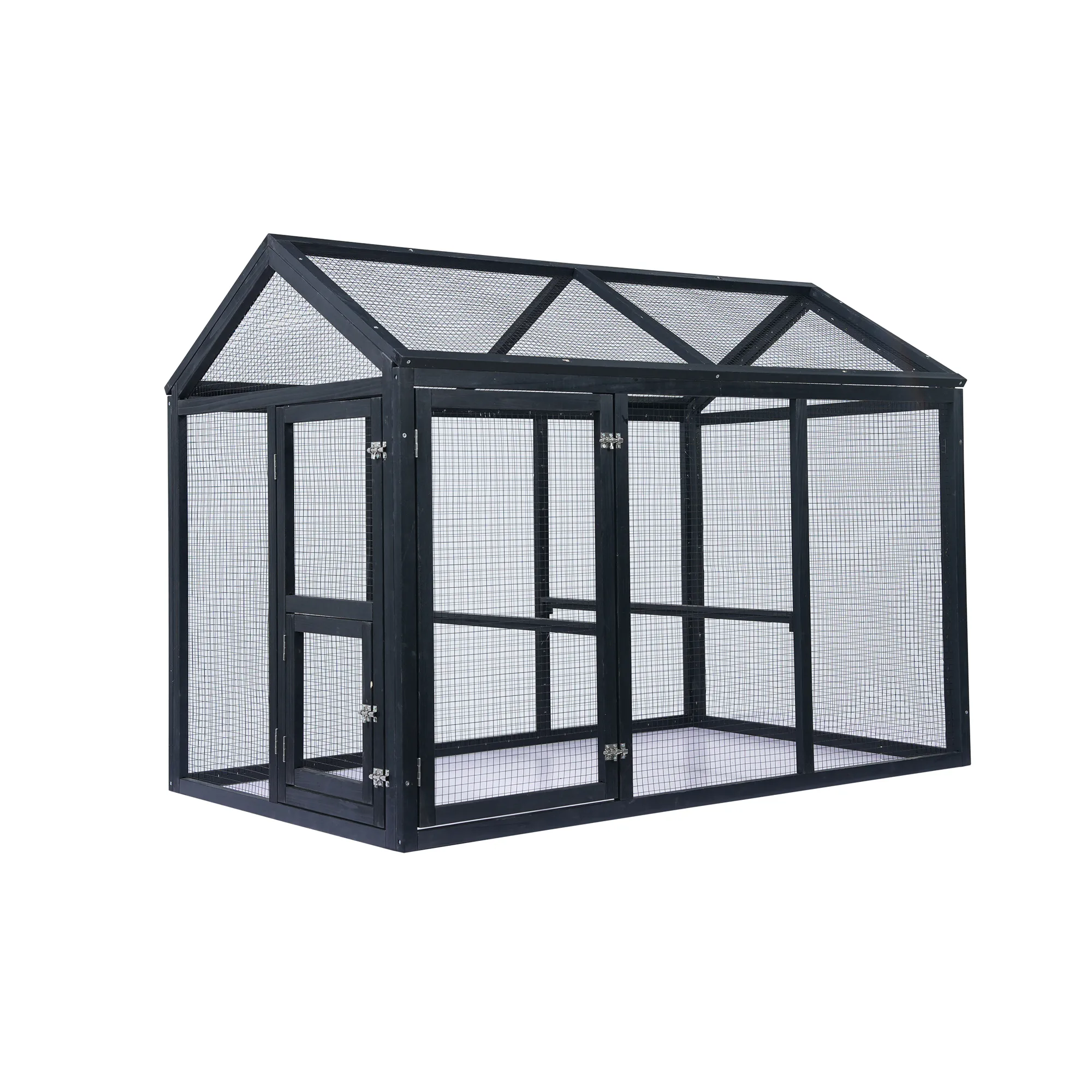Kaninbur Hortus Svart 140 x 85 x 108 cm