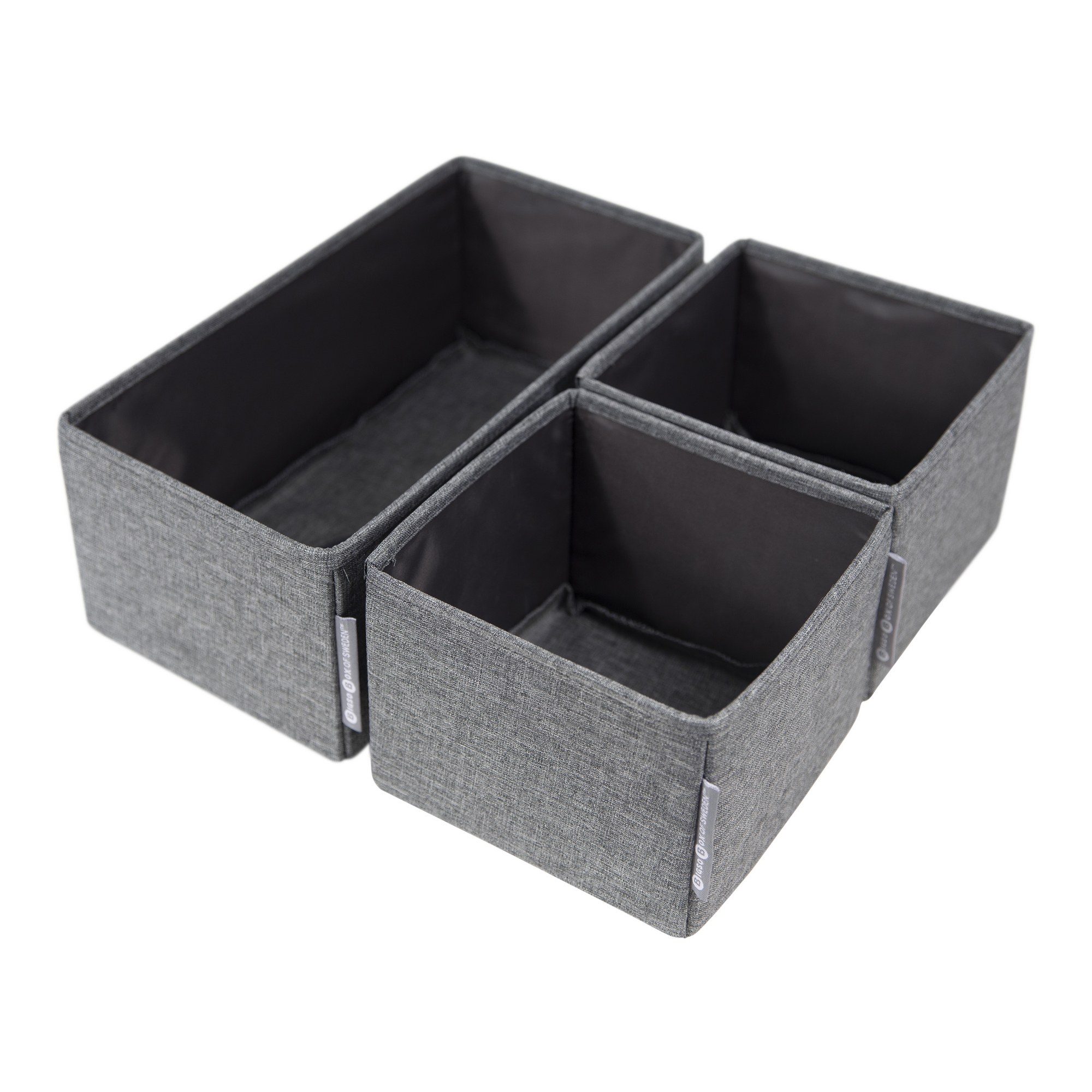 Lådförvaring Bigso Box of Sweden Drawer Organizer 3-Set Grå