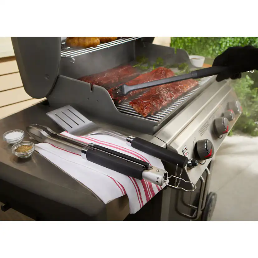 Redskapsset Weber Precision 3-delar: Grillspade, Tång & Pensel