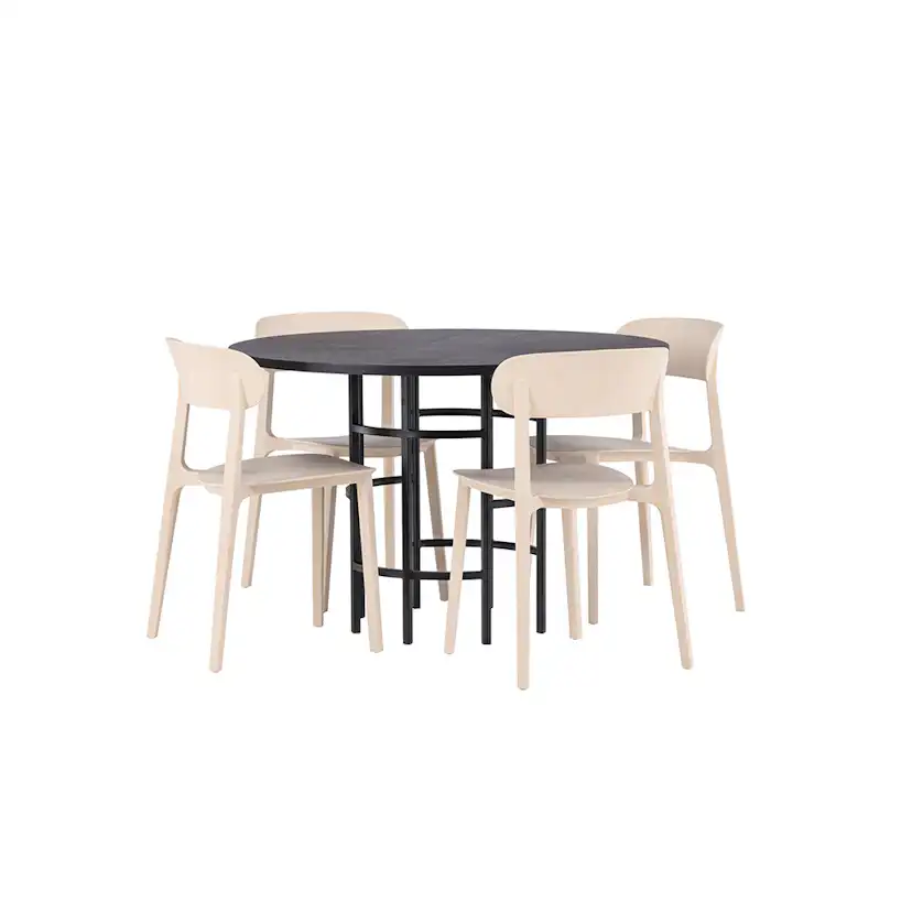 Matgrupp Venture Home Copenhagen Ø 115 cm med 4 Åstol Stolar
