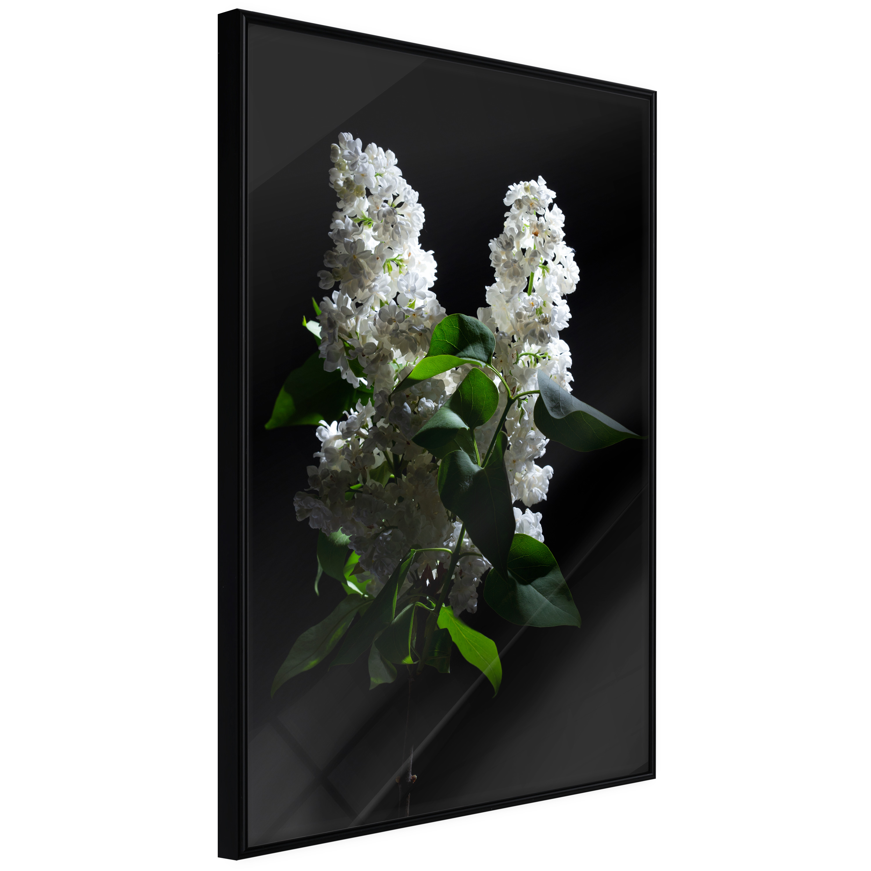Affisch - Lilacs at Night [Poster] 20x30 Svart ram, 20x30 cm