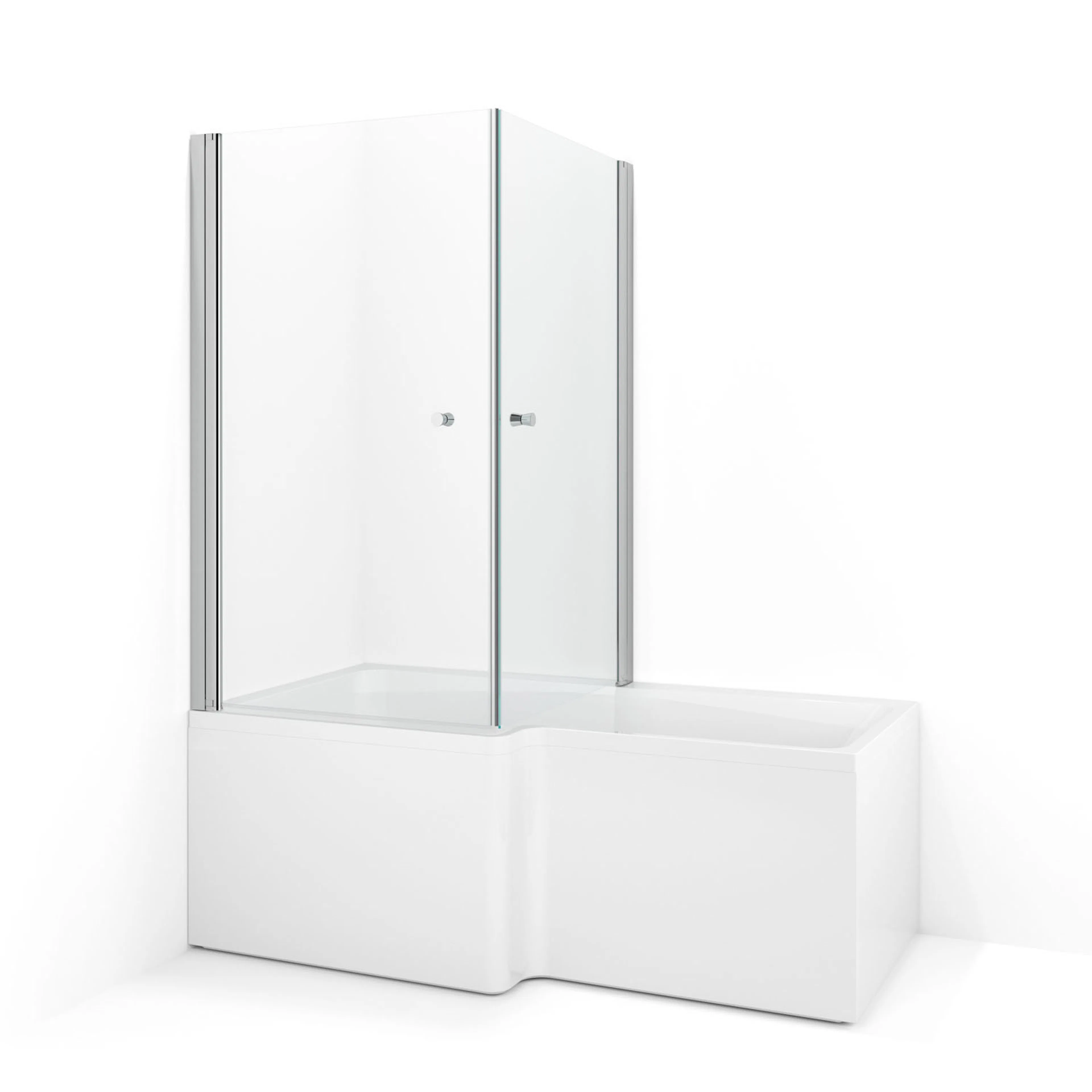 Spirit Bad Hörn 83x83 Bl Kl 830x830x1400 mm, Krom, Klarglas