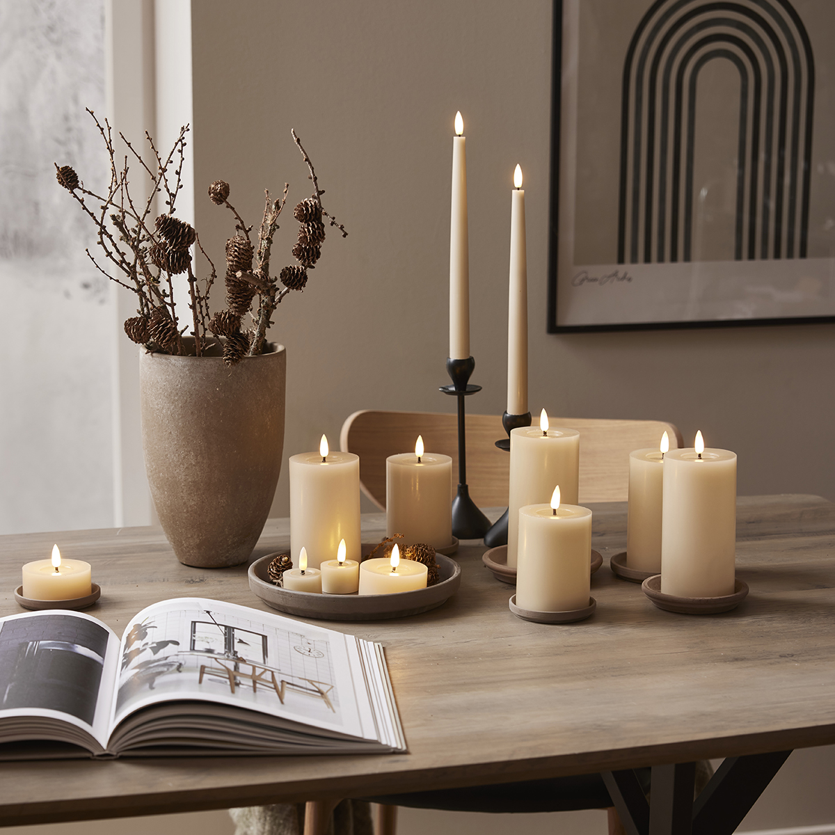 LED-Värmeljus Star Trading Flamme Flow 4x5 cm 2-pack