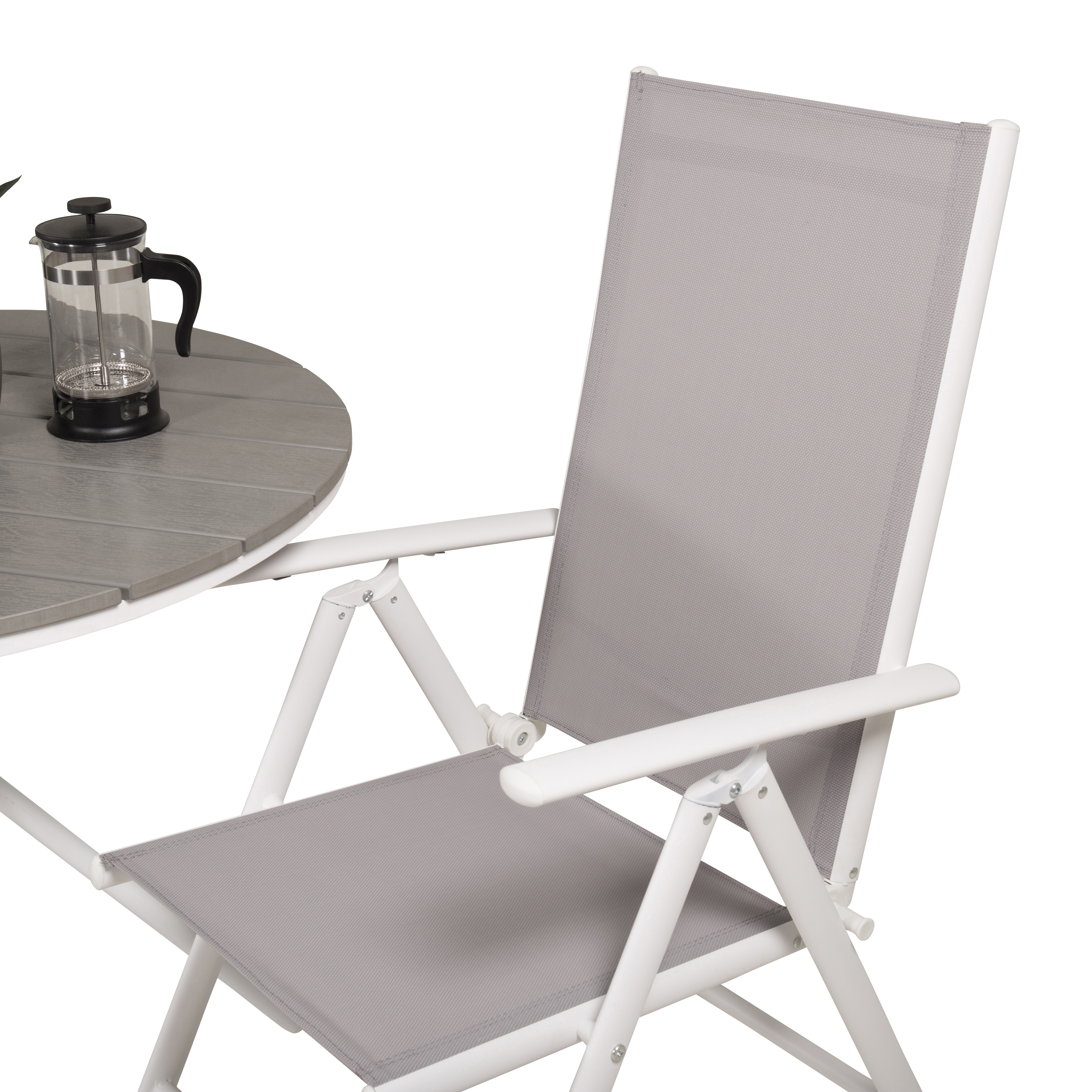 Cafégrupp Venture Home Pincy Ø 90 med 2 Bront Trädgårdsstolar Utomhus