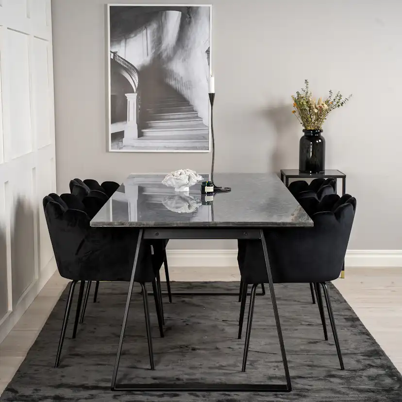 Matgrupp Venture Home Estelle med 4 Limhamn Rektangulär Stolar