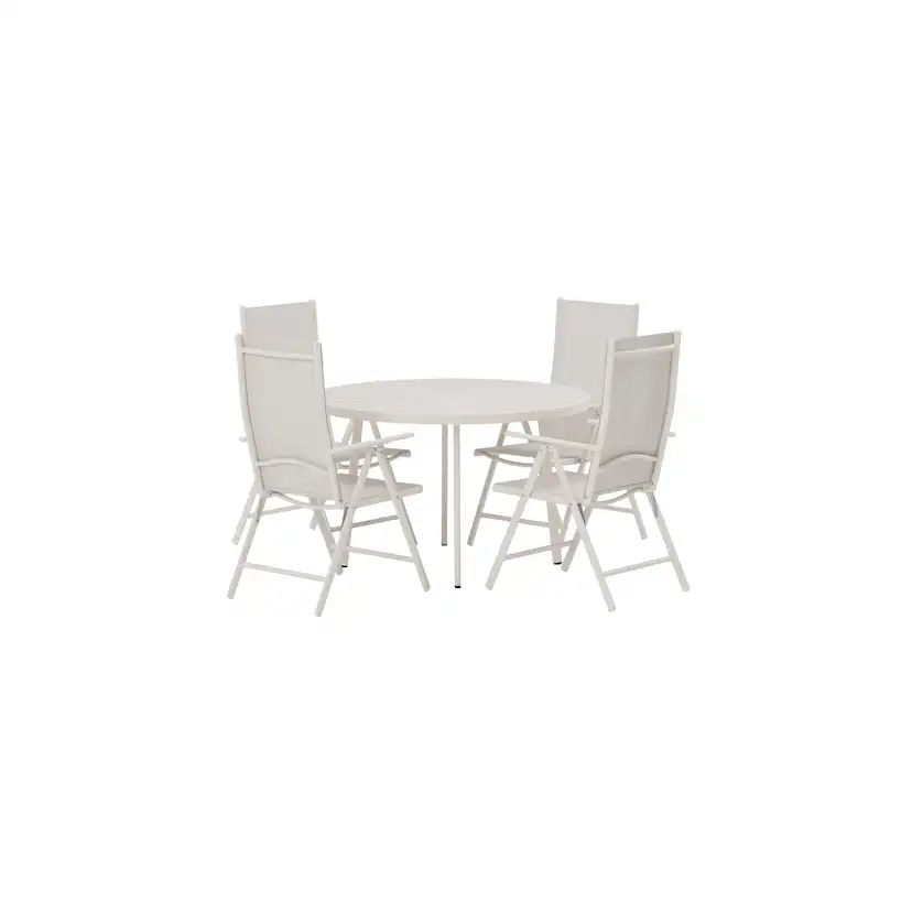 Matgrupp Utomhus Venture Home Giardini Ø120 cm med 4 st Break Trädgårdsstolar