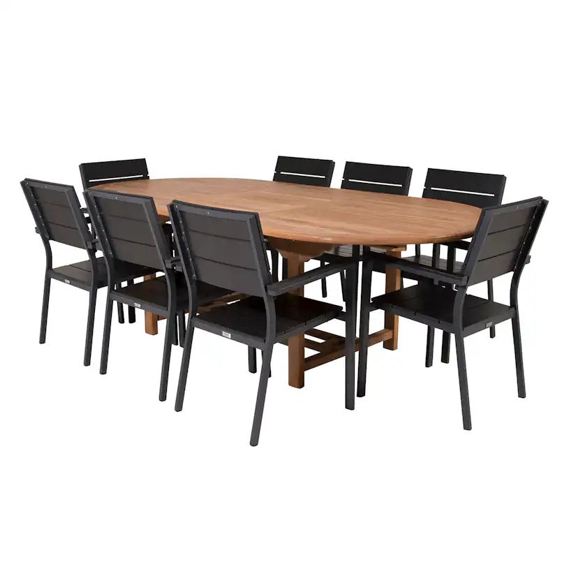 Matgrupp Venture Home Kenya 180-240x120 Teak med 8 Levels Karmstolar