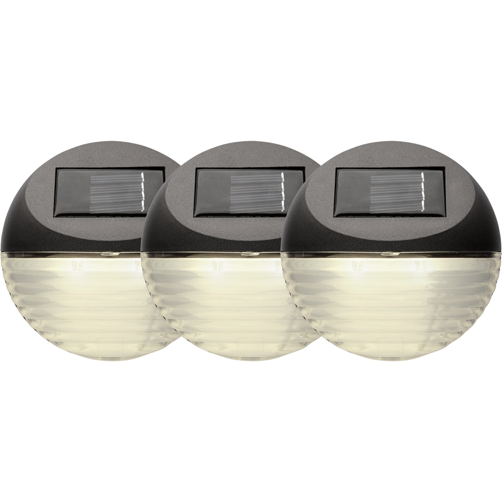 Solcellslampa Star Trading Fency LED Vägglykta 3-pack med Sensor