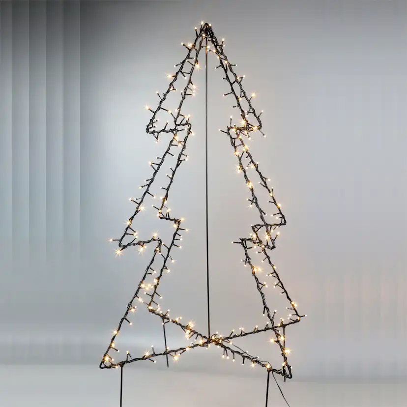 Metaljulgran Nordic Winter 120 cm med 130 st LED-Lampor