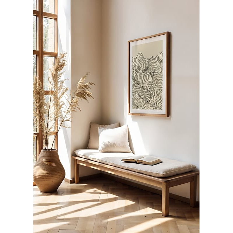 Poster Gallerix Line Art Waves