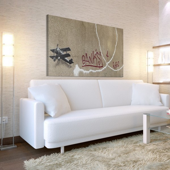 Tavla Arkiio Love Plane Banksy 60x40