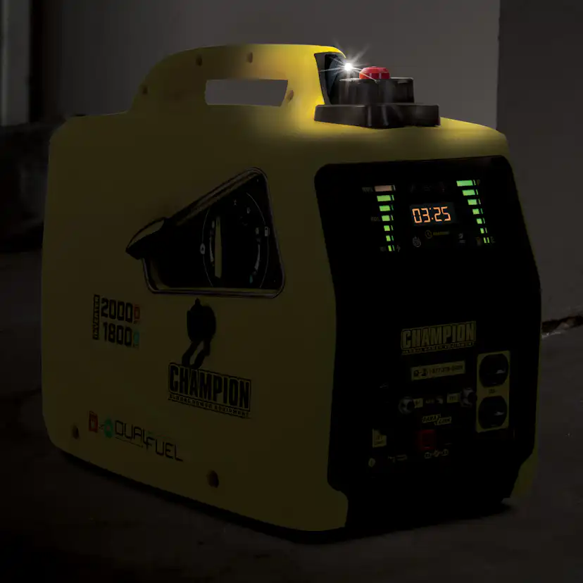 Inverterelverk Champion Generators 82001i 2kW Dual Fuel