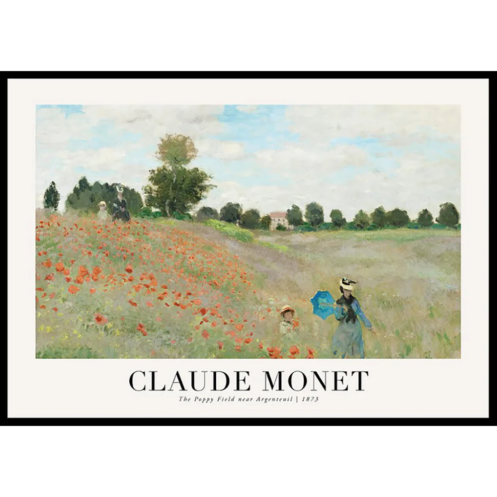 Poster Gallerix The Poppy Field 1873 By Claude Monet