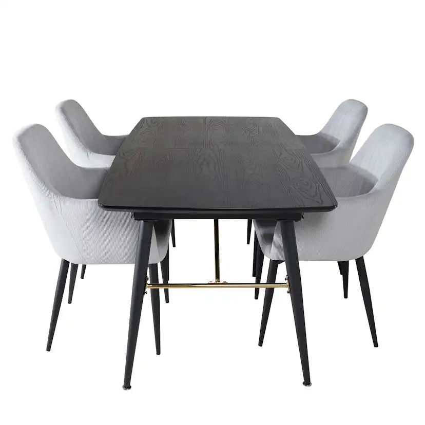 Matgrupp Venture Home Guld med 4 Corina Stolar Manchester