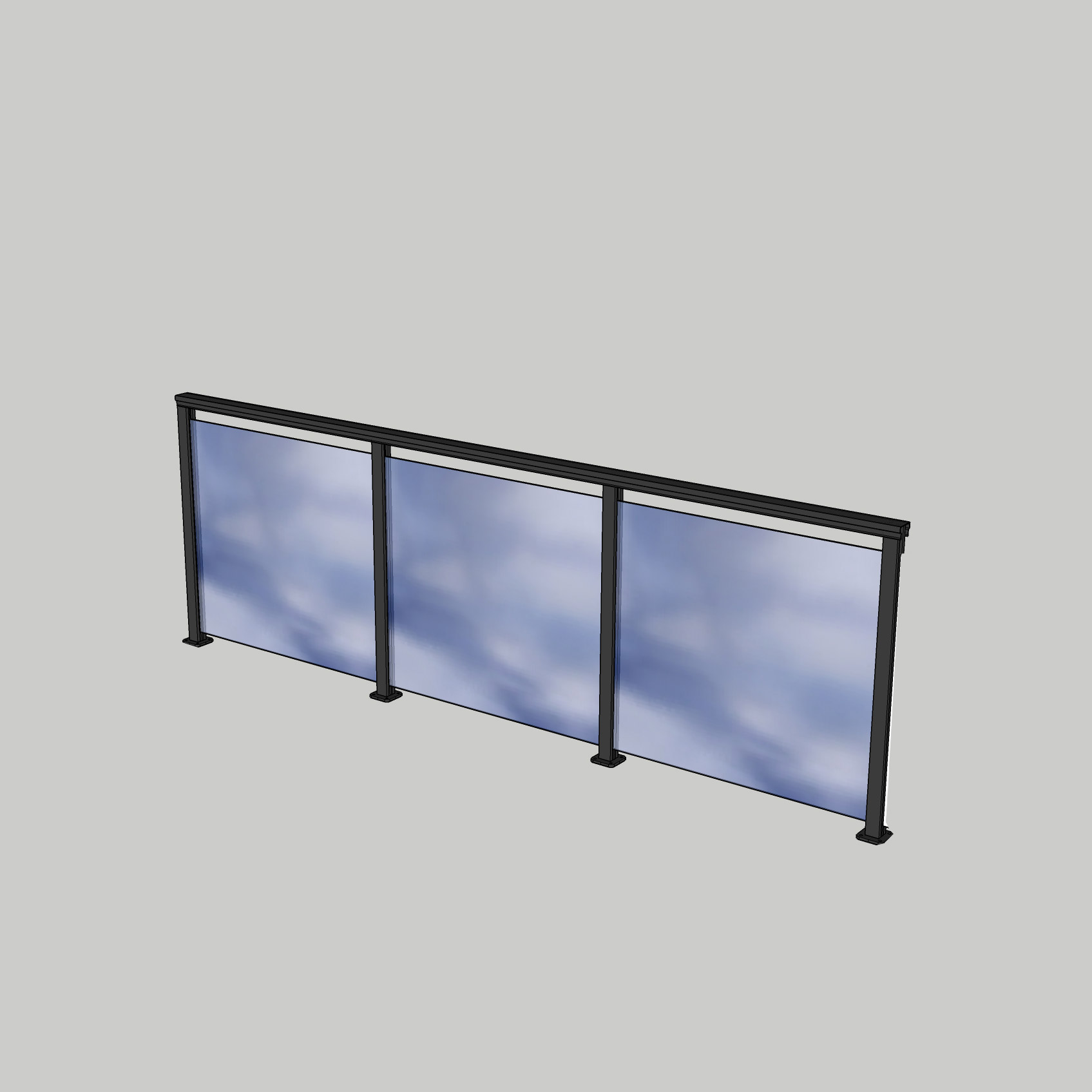 Glasräcke Novoroom Komplett Sektion A-M