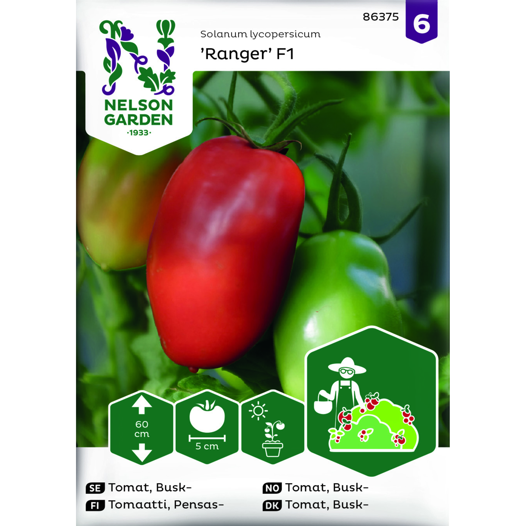 Frö Nelson Garden Tomat Ranger F1 Busktomat