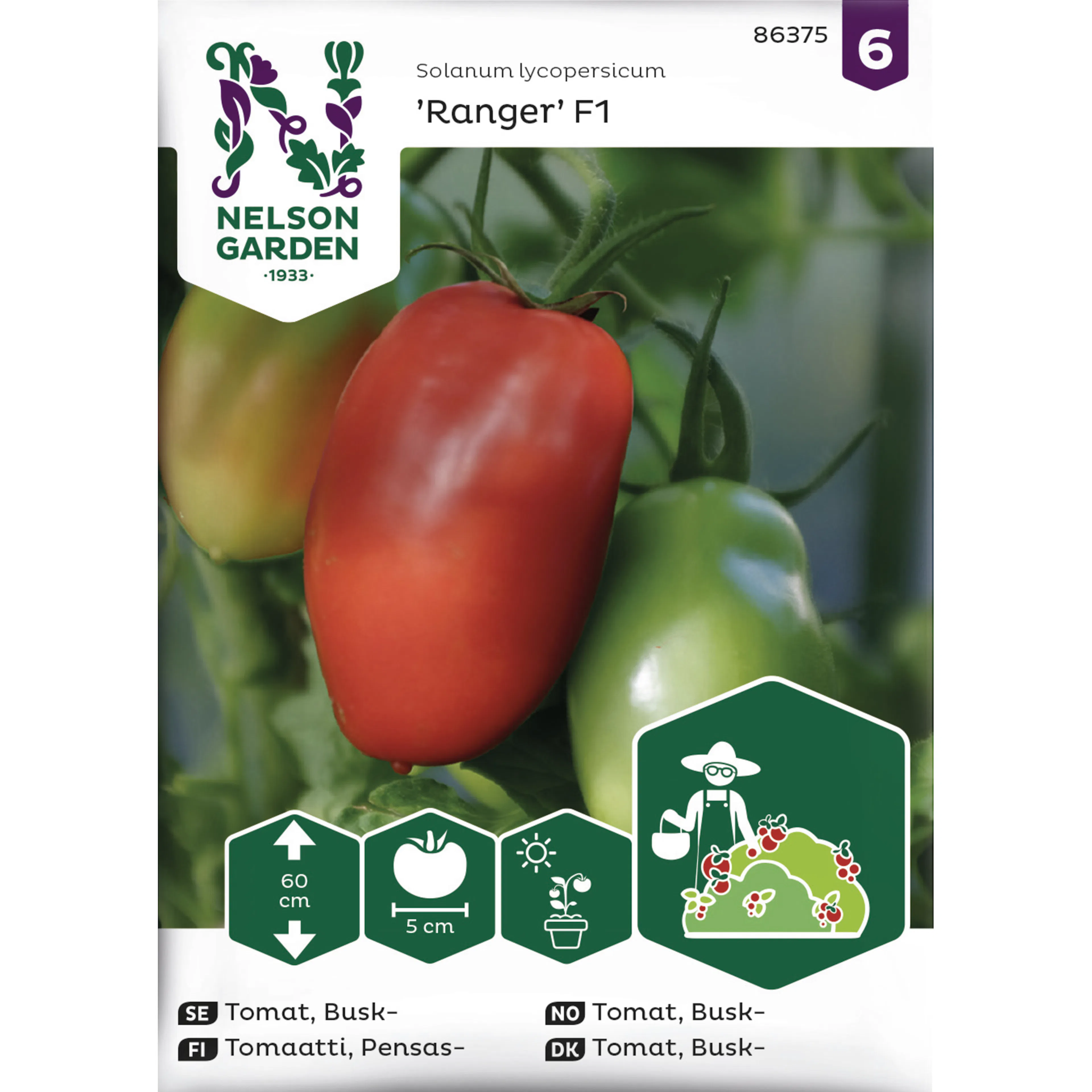 Frö Nelson Garden Tomat Ranger F1 Busktomat