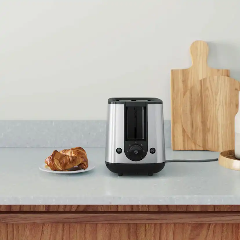 Brödrost Electrolux E3T1-3ST 2-Skivor Rostfri 800W 7 Rostningslägen & Uppvärmningsfunktion