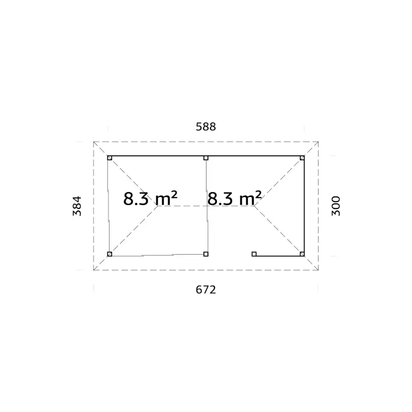 Uterum Palmako Bianca 16,6 m2 Set 508 Slide Plus