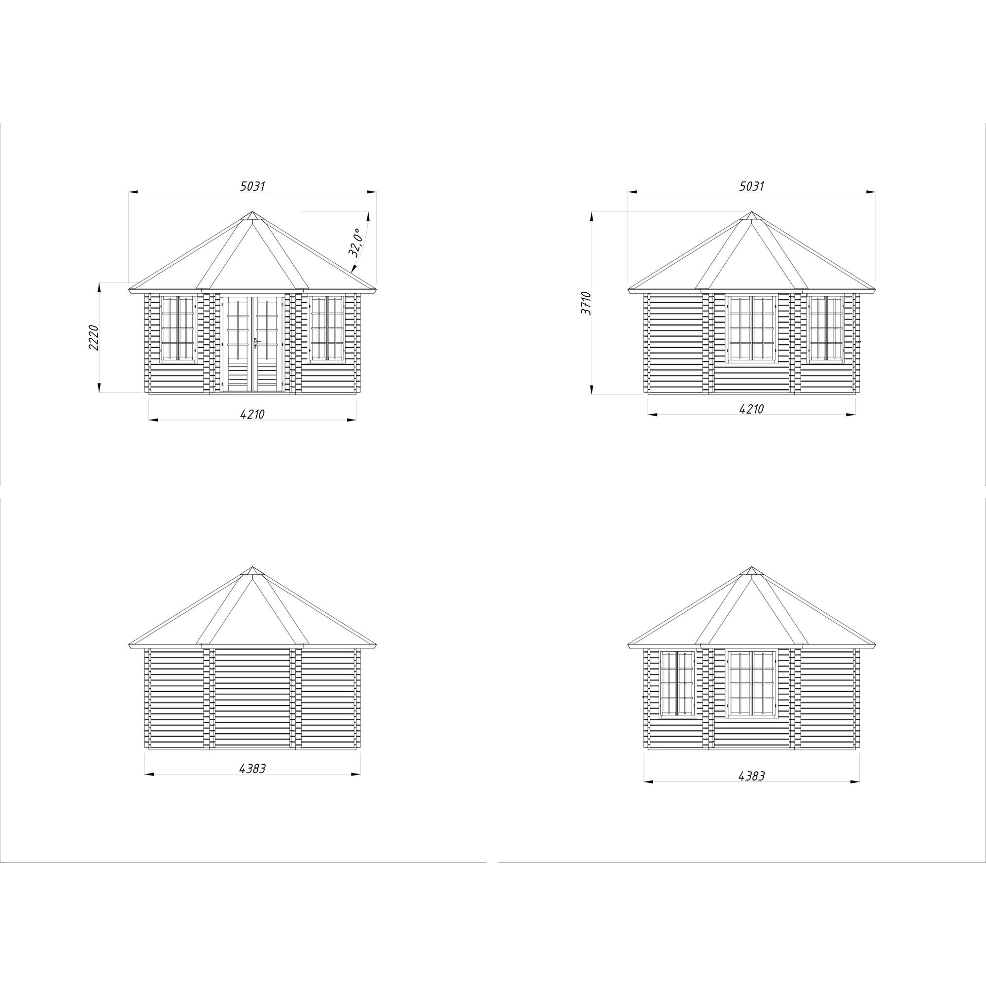 Lusthus Palmako Hanna 14,1 m2