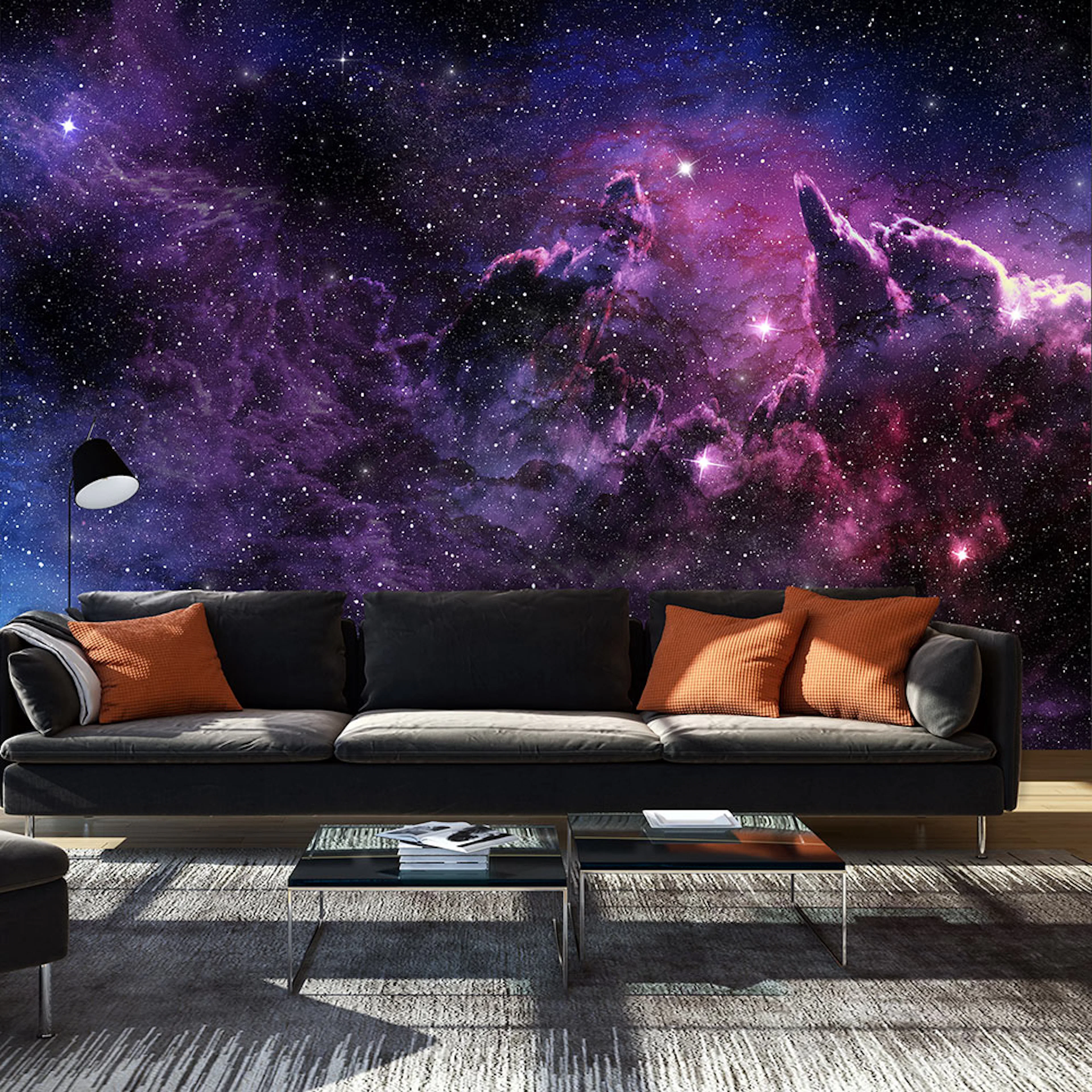 Fototapet Arkiio Självhäftande Purple Nebula