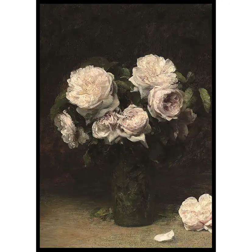 Poster Gallerix Roses Dans Un Verre 1877 By Henri Fantin-Latour