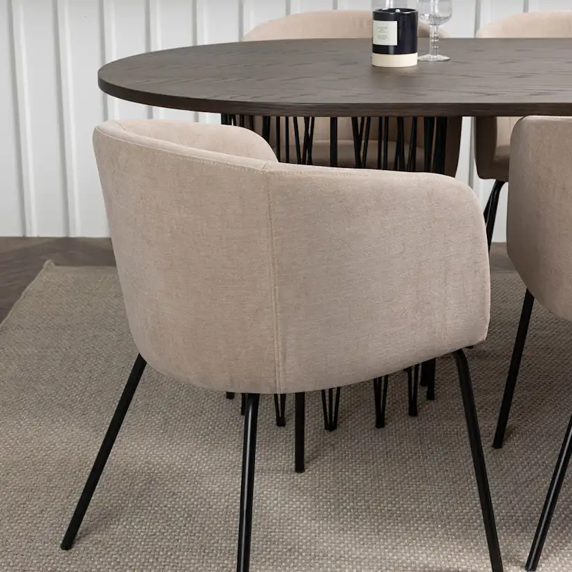 Matgrupp furniture/fashion Stone med 6 Berit Stolar