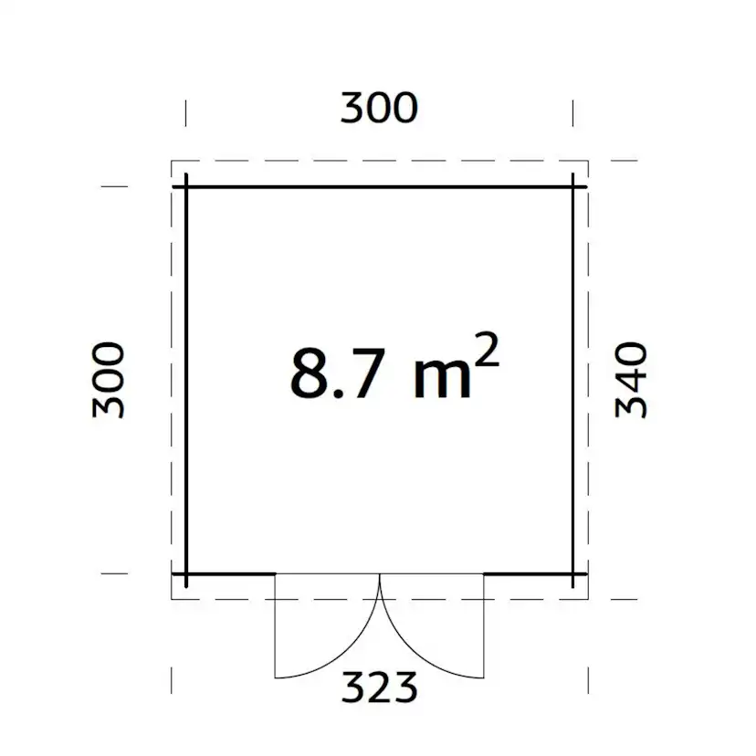 Ella 9 m2 (inv. 8,7 m2) Obehandlad