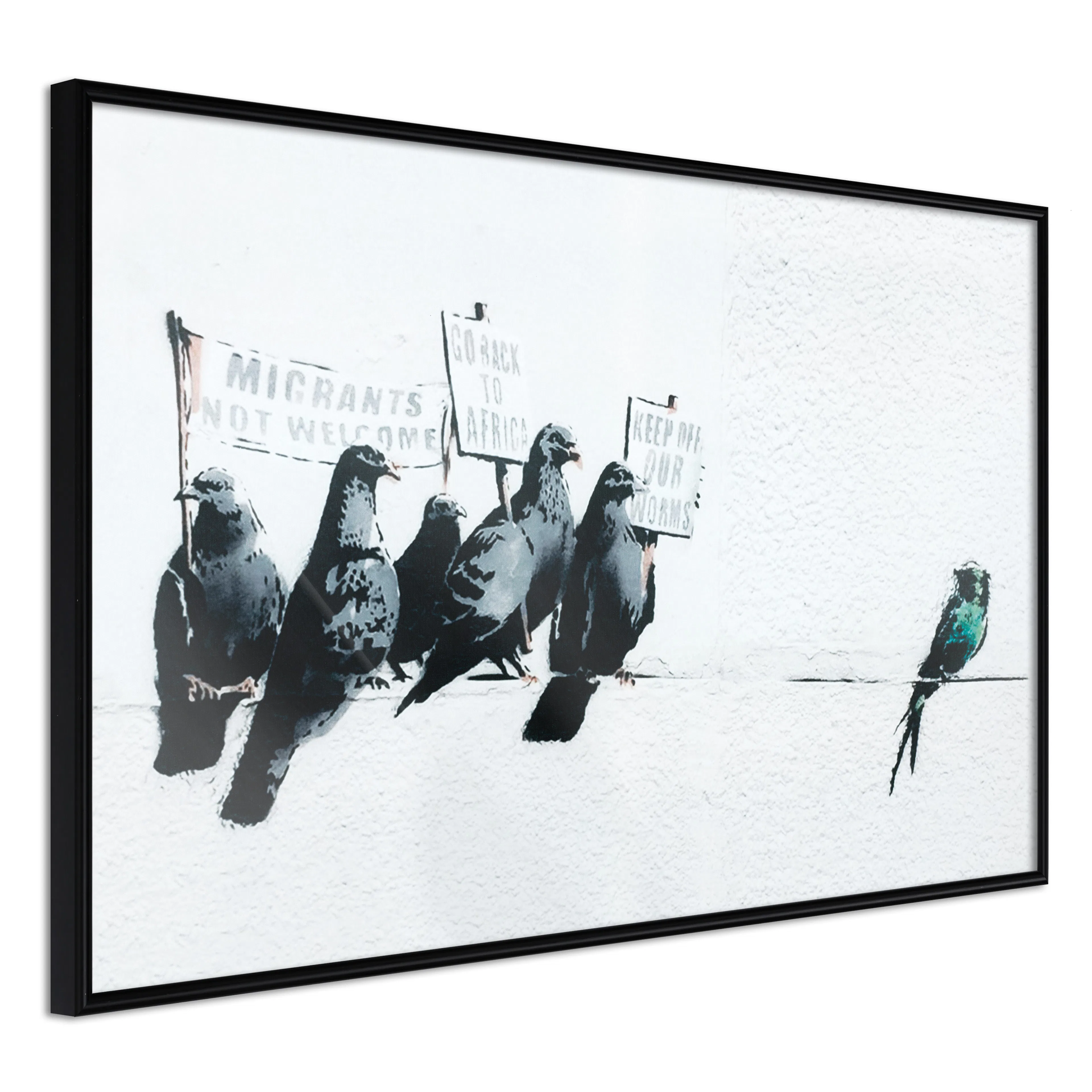 Poster Artgeist Affisch Xenophobic Pigeons