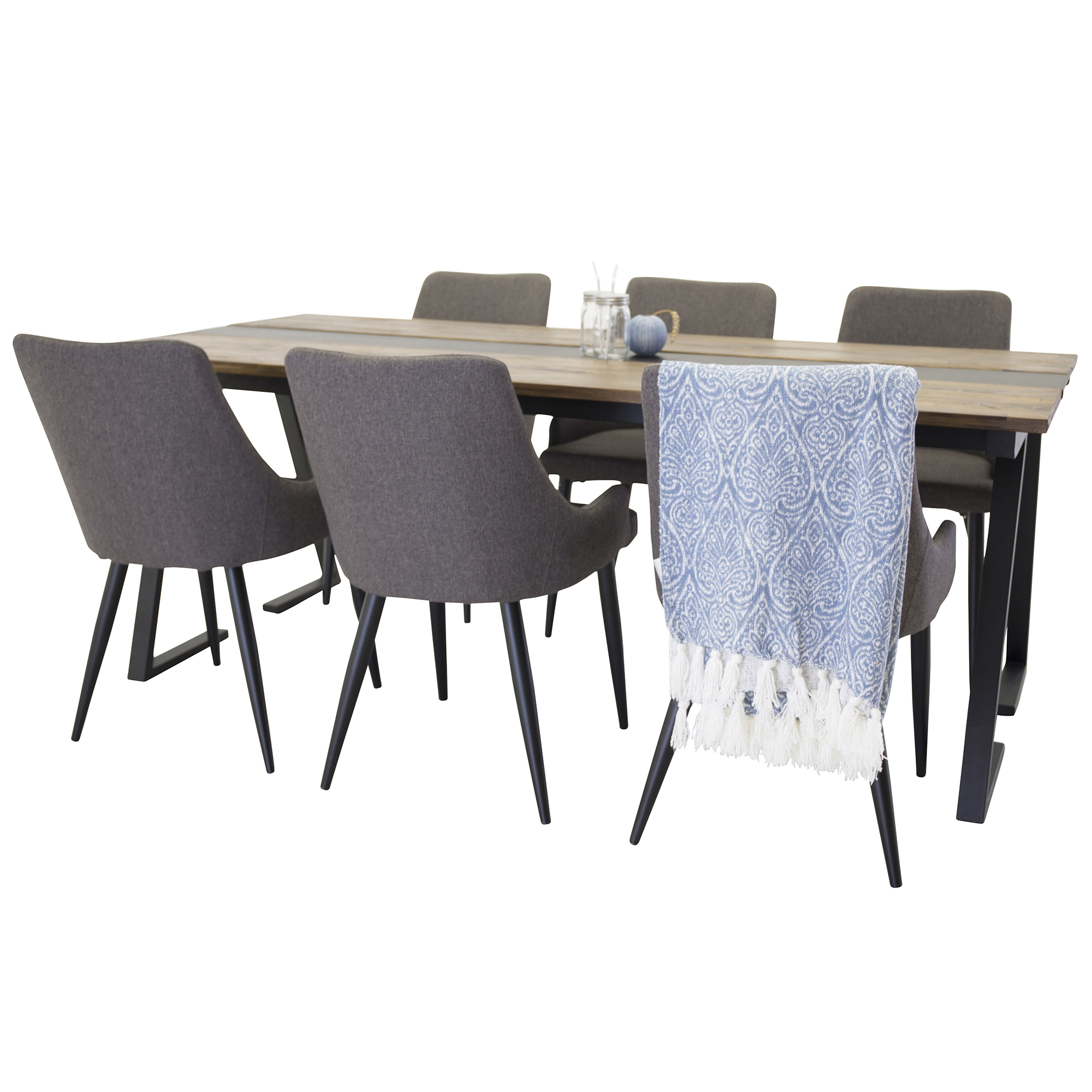 Matgrupp Venture Home Jane med 6 Plake Stolar