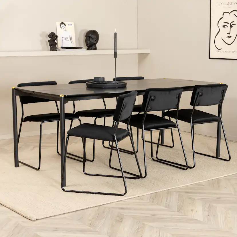 Matgrupp Venture Home Paris med 6 Kungshamn Stolar