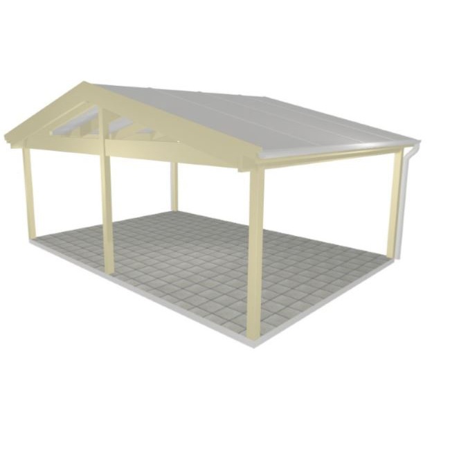 Uterumsstomme Glimma B 6245 x D 4380mm med Mittstolpe B 6245 x D 4380 mm