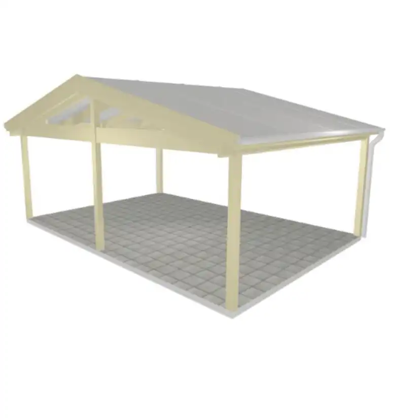 Uterumsstomme Glimma B 6245 x D 4380mm med Mittstolpe B 6245 x D 4380 mm