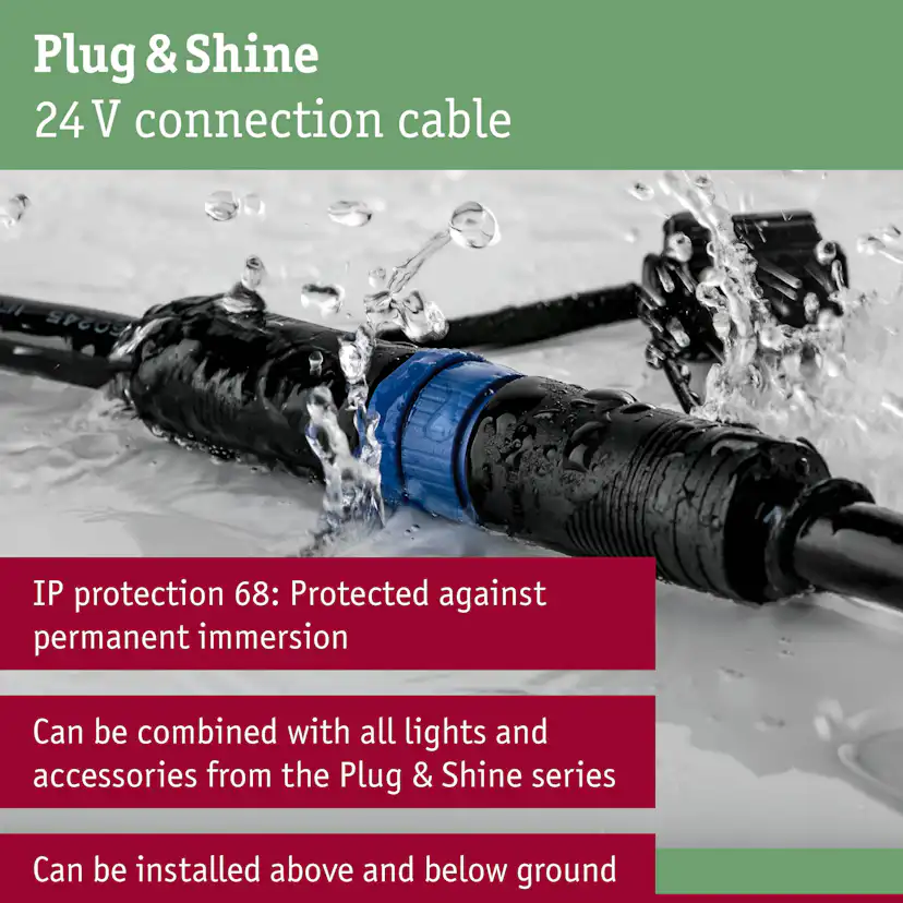 Anslutningskabel Paulmann Plug & Shine IP68 max. 150W 1in-4ut