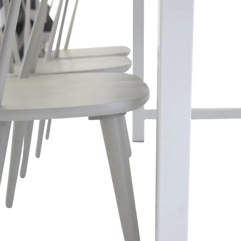 Matgrupp Venture Home Clara med 6 Brum Stolar Ljusgrå