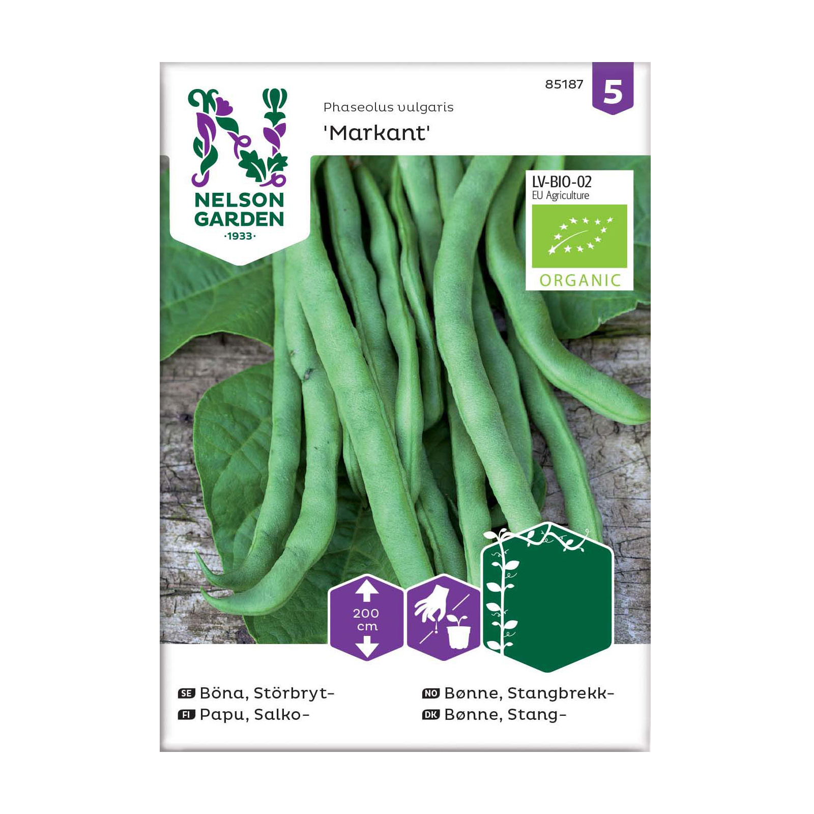 Frö Störbrytböna Nelson Garden Markant Organic