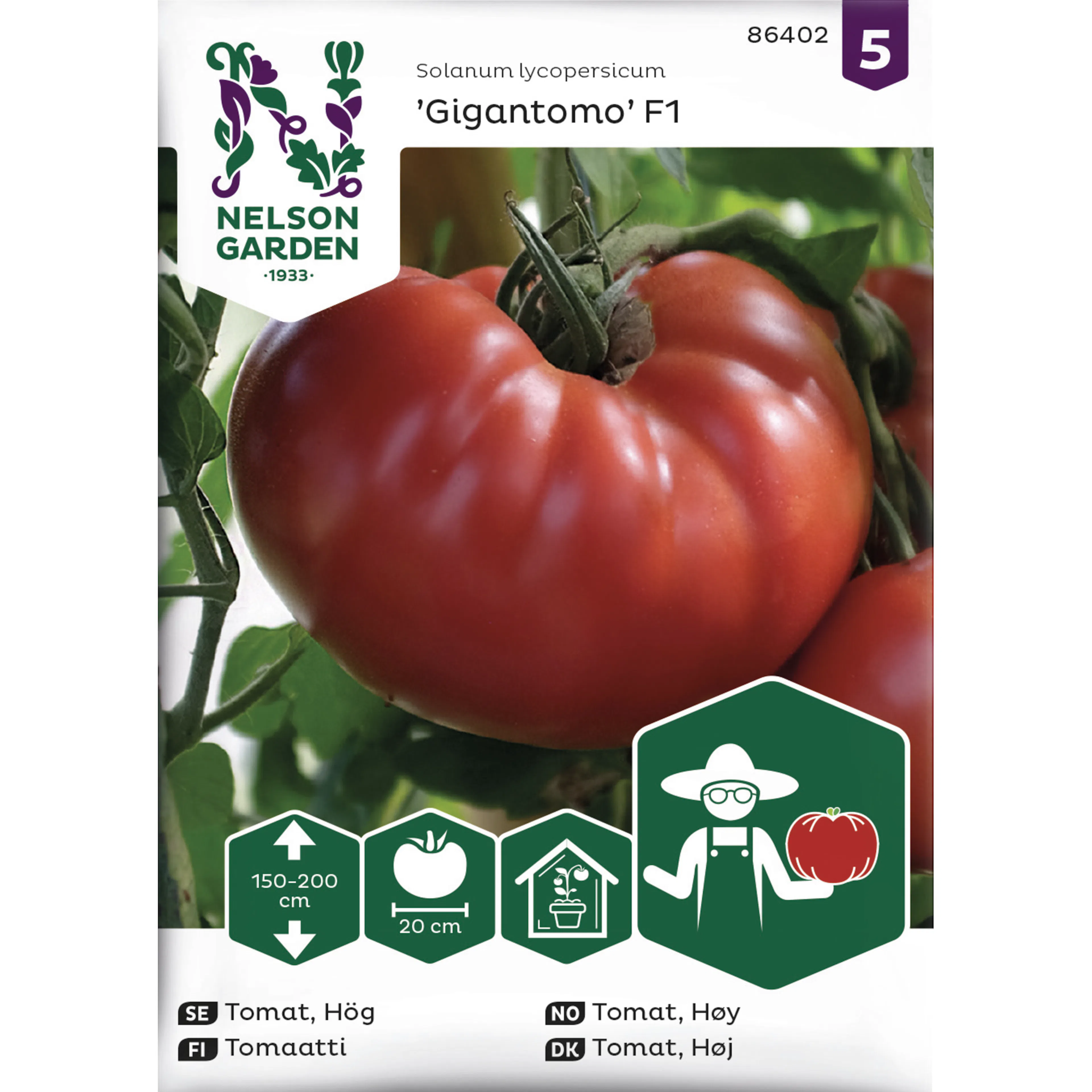 Frö Nelson Garden Tomat Hög Gigantomo F1