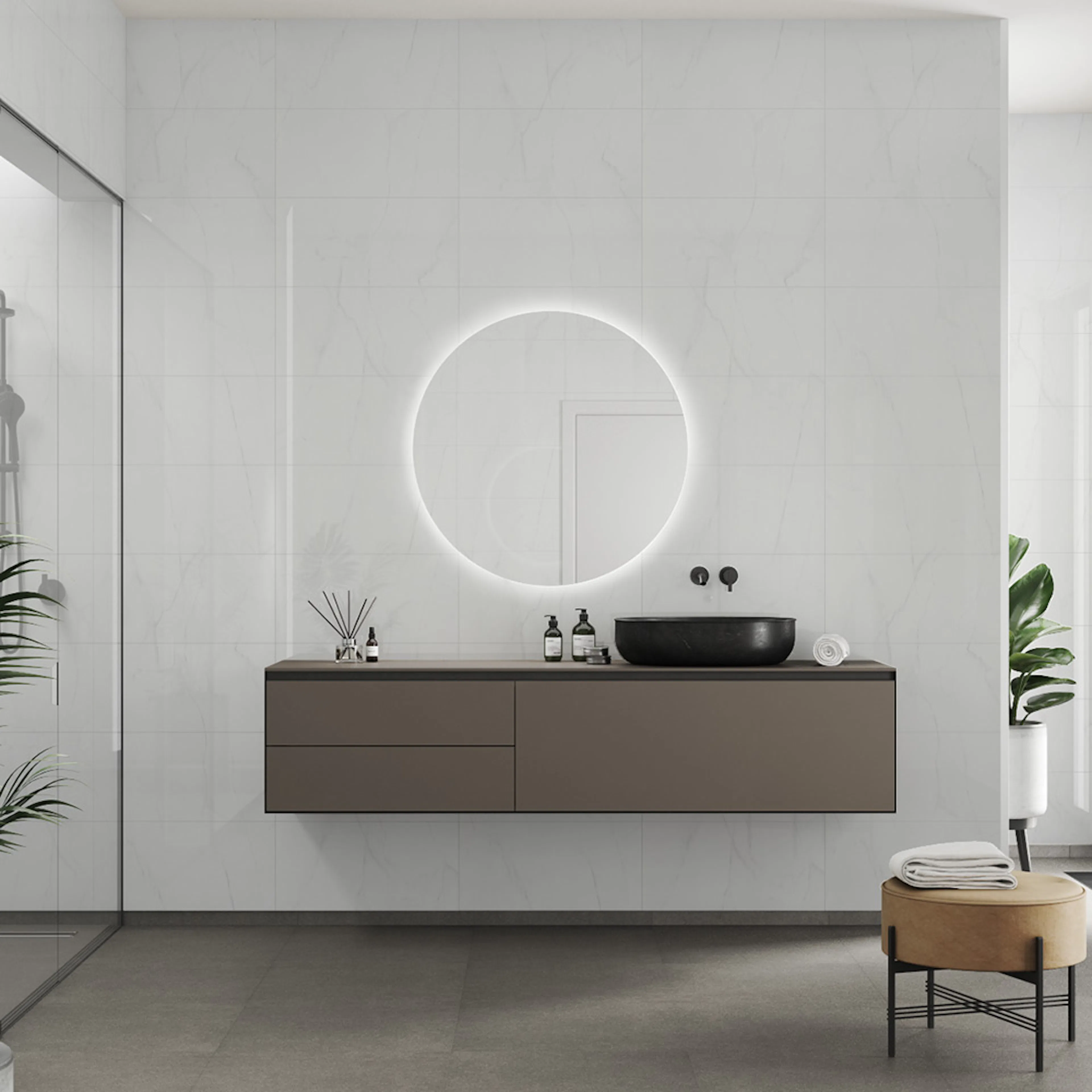 Våtrumsskiva Fibo 3487-LM6030 HG Bright Marble 10x620x3020 mm
