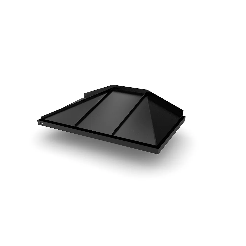 Hipped B=1600 D=1155 Black (RAL:9011) 1600 mm Svart, Djup: 1155 mm
