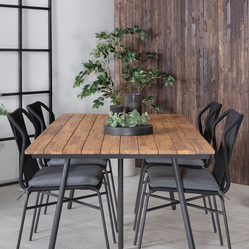 Matgrupp Venture Home Chane med 4 Julle Stapelbara Matstolar