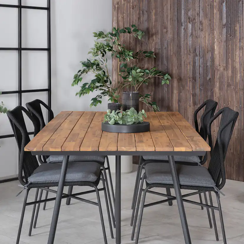 Matgrupp Venture Home Chane med 4 Julle Stapelbara Matstolar