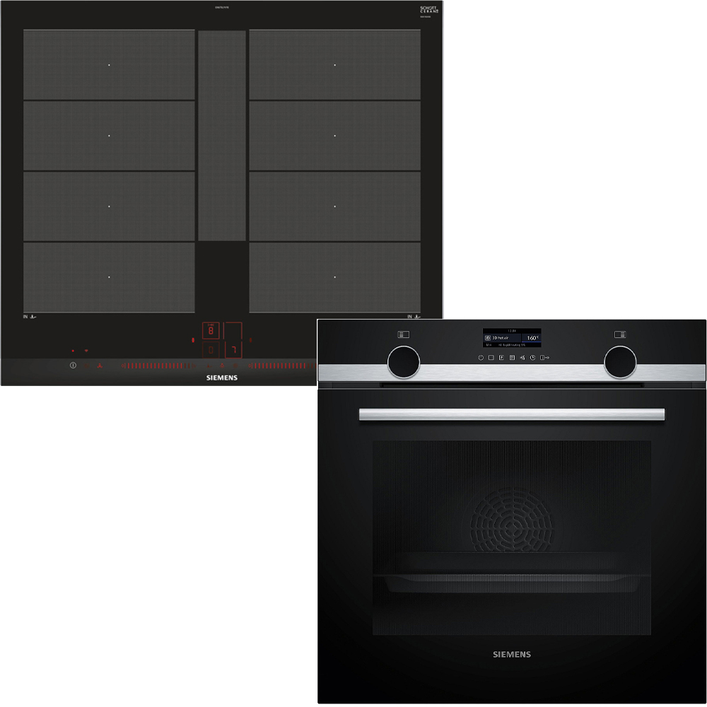 Ugn- & Hällpaket Siemens HB579GBR3 + EX675LYV1E Självrengörande med Air Fry och FlexInduction Plus